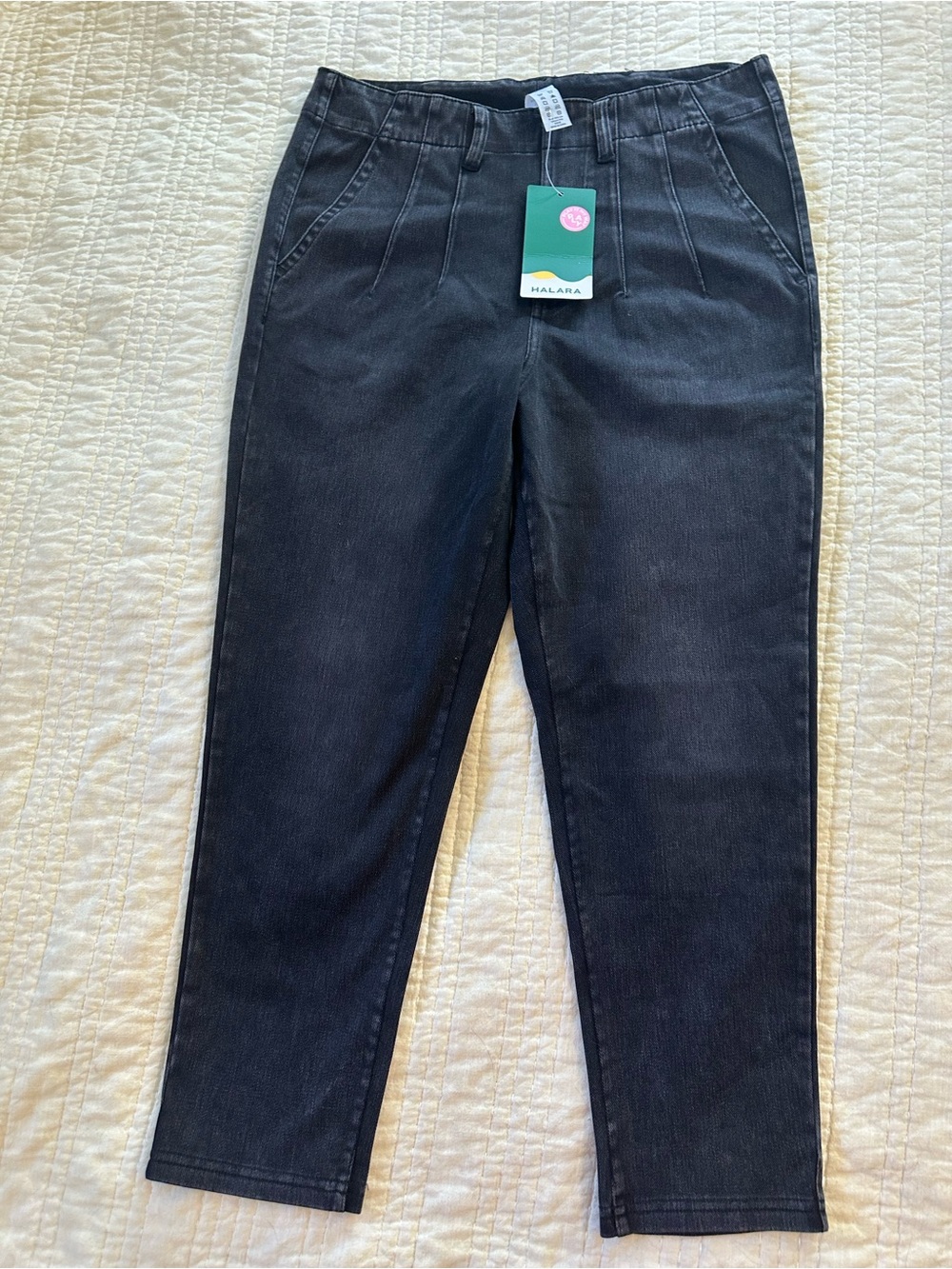 HALARA Black High-Rise Slim Straight Jeans